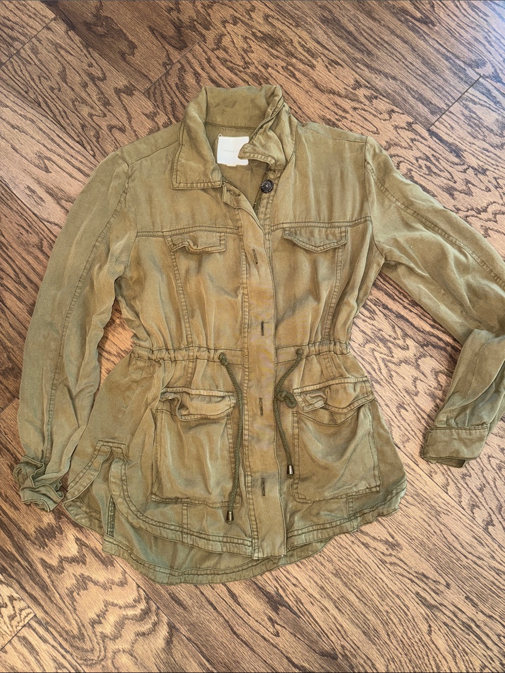 Thread & Supply Olive Green Drawstring Utility Jacket - Women